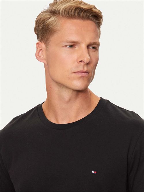 t-shirt uomo nera TOMMY HILFIGER | MW0MW37267BDS